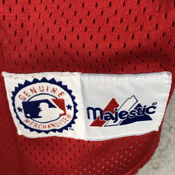 Vintage Majestic New York Yankees Jersey Men L  Red Mesh Made In USA  90s - Picture 13 of 16